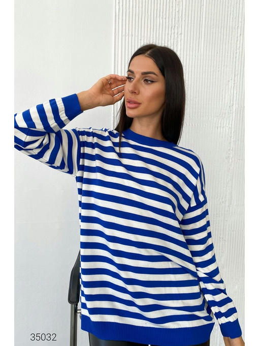 Джемпер оверсайз с принтом в полоску — изображение 5