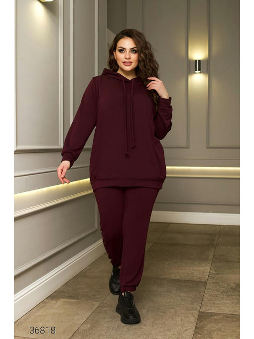 Трикотажный костюм из худи и джоггеров