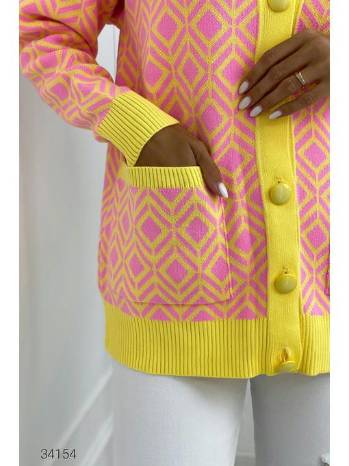 Кардиган с геометрическим принтом — изображение 4