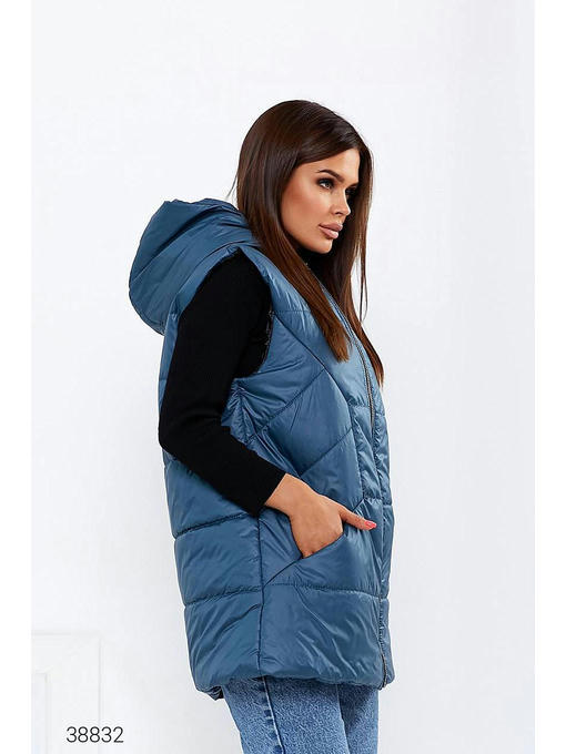 Жилет с капюшоном женский — изображение 4