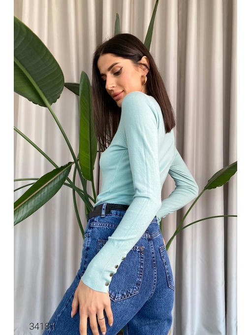 Джемпер с планкой из пуговиц на рукавах — изображение 3