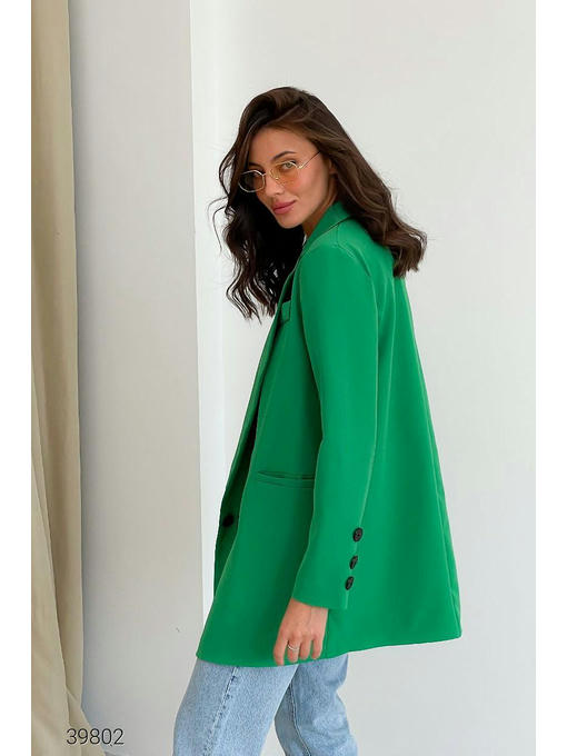 Двубортный блейзер с карманами — изображение 5