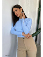 Джемпер с планкой из пуговиц на рукавах