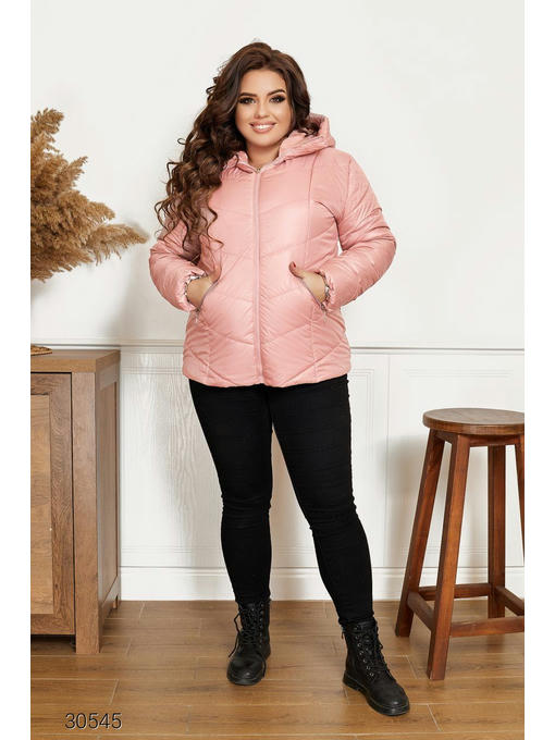 Дутая стеганная куртка с капюшоном — изображение 2