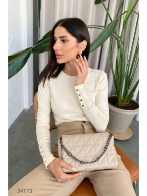 Джемпер с планкой из пуговиц на рукавах