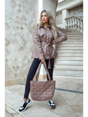 Куртка стёганная с сумкой