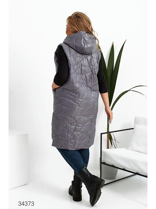Стеганный жилет с капюшоном — изображение 4