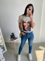 Джинсы-скинни с рваной отделкой