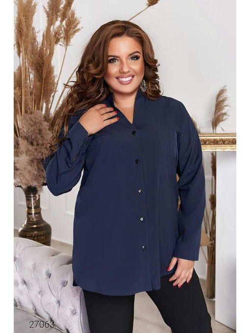 Рубашка с накладными карманами