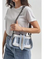 Прозрачная сумка на плечо с отстегивающимся клатчем