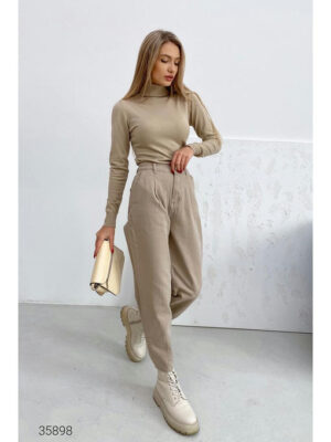 Джинсы бойфренда с манжетами кромкой