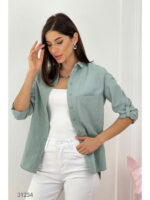 Рубашка с накладным карманом