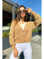 Вязаный кардиган с V-образным вырезом