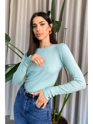 Джемпер с планкой из пуговиц на рукавах