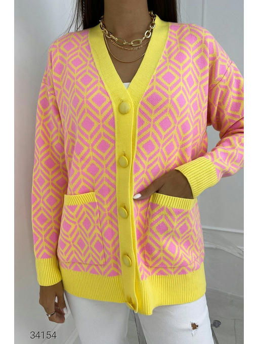 Кардиган с геометрическим принтом