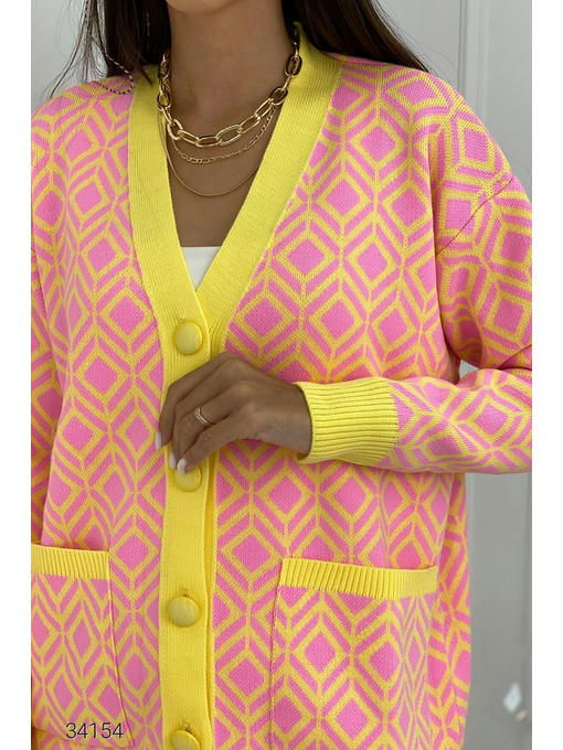 Кардиган с геометрическим принтом — изображение 2