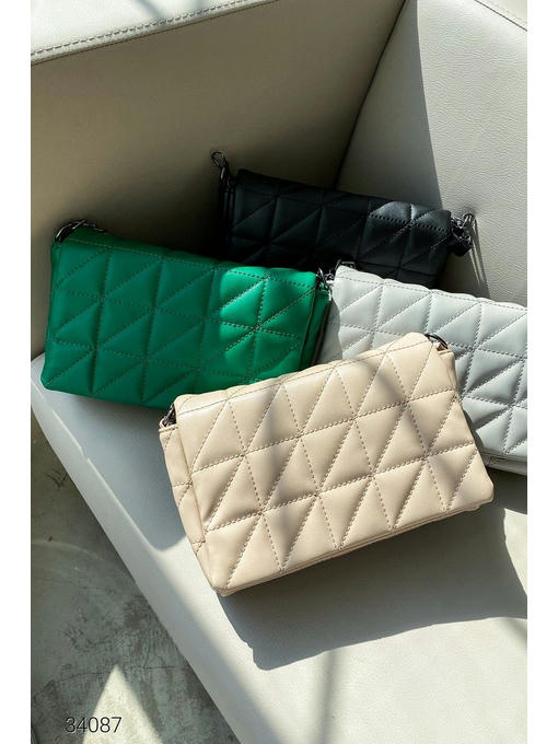 Стеганая сумка с ремнем-цепочкой — изображение 3