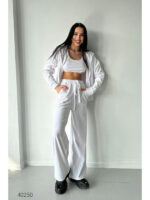 Женский велюровый костюм тройка