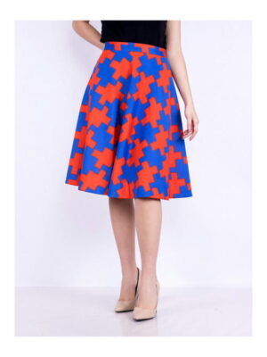 Юбка красно-синяя
