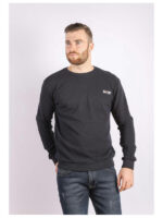 Свитшот мужской темно-синий на тонком флисе