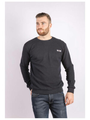 Свитшот мужской темно-синий на тонком флисе