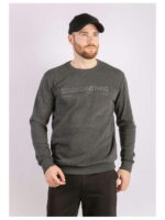 Свитшот мужской темно-серый на тонком флисе