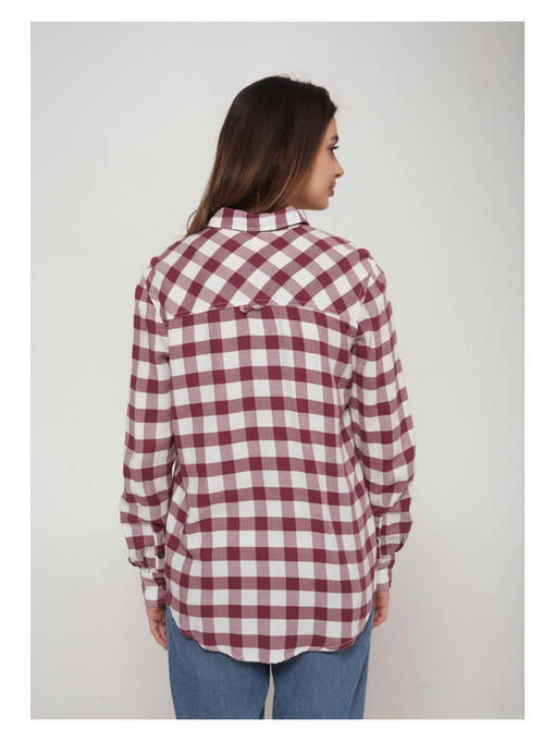 Рубашка женская в клетку — изображение 3