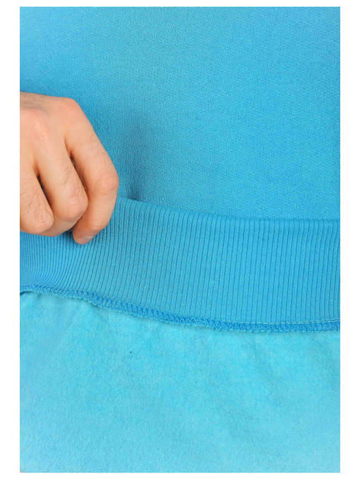 Свитшот мужской бирюзовый на тонком флисе — изображение 5