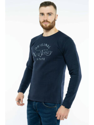 Джемпер с принтом на флисе