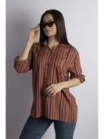 Рубашка женская коричневая