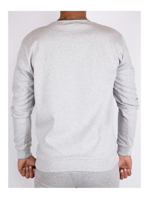 Свитшот мужской светло-серый на флисе — изображение 3