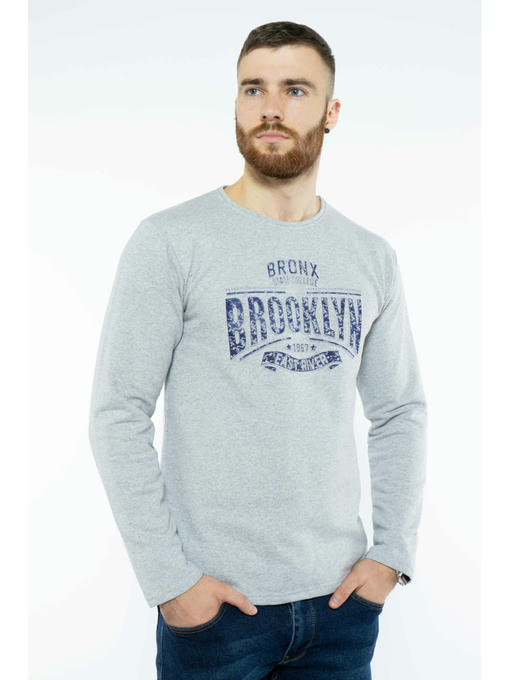 Джемпер с принтом на флисе