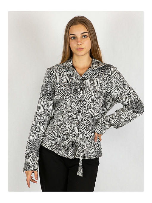 Пиджак женский бело-черный — изображение 2