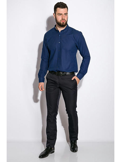 Деловая однотонная рубашкка — изображение 12