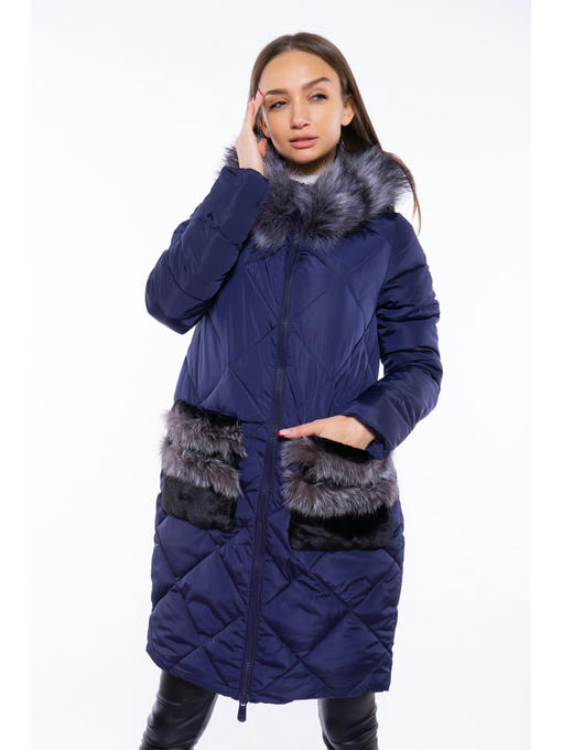 Женская куртка с мехом на карманах — изображение 8