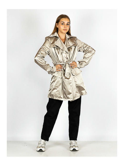 Плащ женский стальной — изображение 2