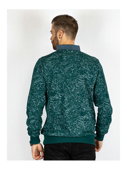 Батник мужской бирюзово-мраморный — изображение 4