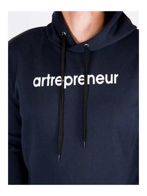 Худи мужское темно-синее на флисе — изображение 5