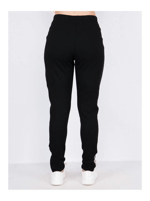 Брюки спортивные женские черно-серябристые — изображение 3