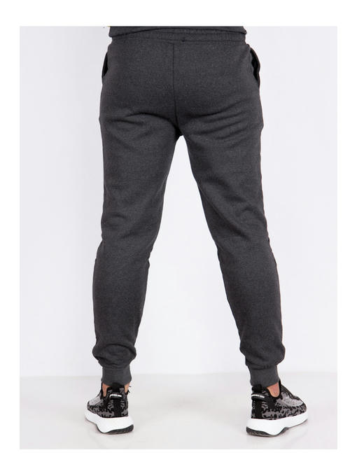 Брюки спортивные мужские темно-серые на флисе — изображение 3