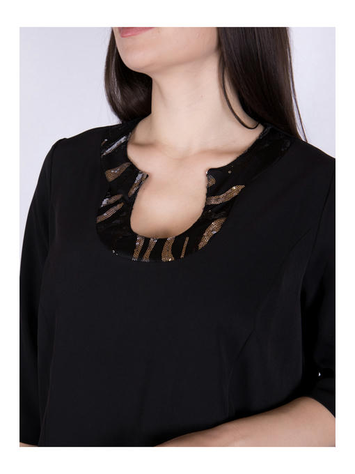 Платье батал черное — изображение 6