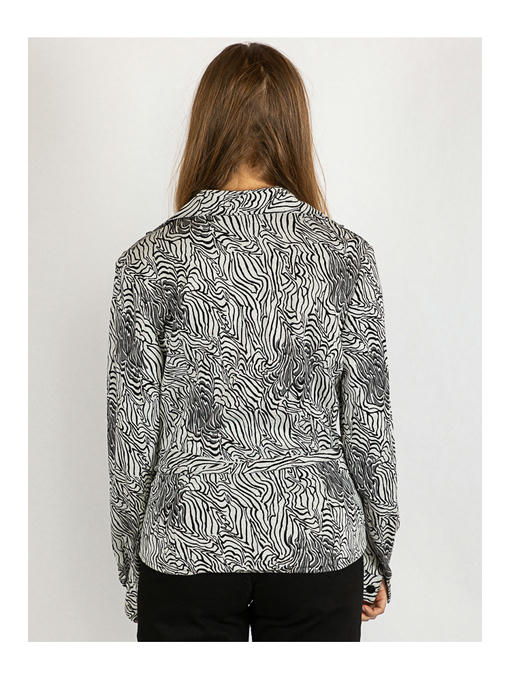 Пиджак женский бело-черный — изображение 3