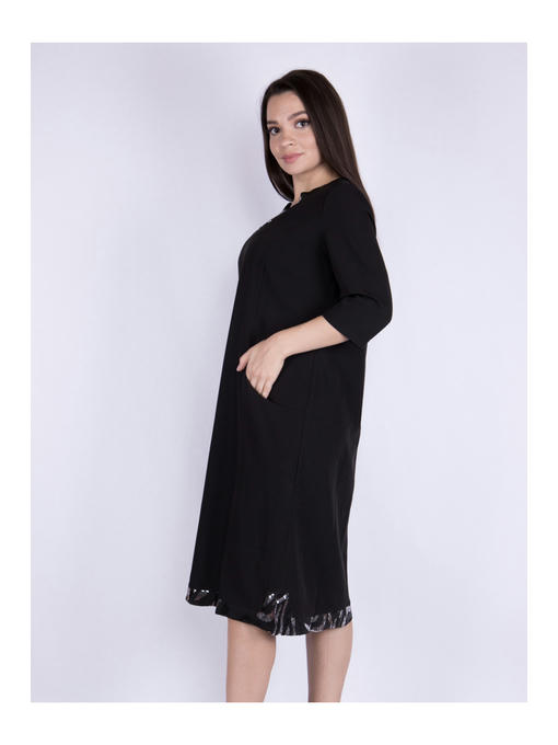 Платье батал черное — изображение 3