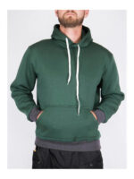 Худи мужское зеленое на флисе