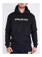 Худи мужское черное на флисе