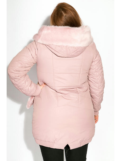 Пуховик женский однотонный — изображение 4