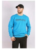 Свитшот мужской бирюзовый на тонком флисе