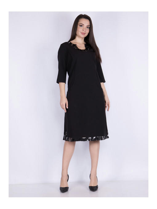 Платье батал черное — изображение 2