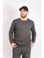 Свитшот мужской темно-серый на тонком флисе