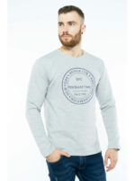 Джемпер с принтом на флисе